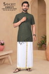 Sangeet Vidyut Viscose Rayon Half Sleeves Mens Kurta Wholesale Online